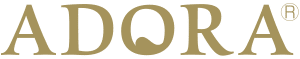 ADORA logotyp - texten 'ADORA' i stiliserad font med ett registreringssymbol (®) i slutet.