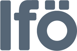 Ifö logotyp i grått, med stiliserad text